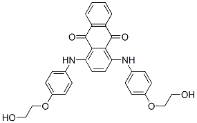 CAS 登录号：16472-24-5， 1,4-二[[4-(2-羟基乙氧基)苯基]氨基]蒽醌