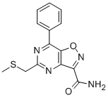 CAS 登录号：165611-02-9， 5-(甲基硫基甲基)-7-苯基-[1,2]恶唑并[5,4-e]嘧啶-3-甲酰胺