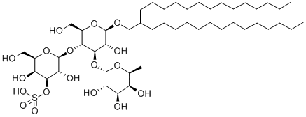 CAS#: 165621-51-2, [(2S,3R,4S,5S,6R)-3,5-Dihydroxy-2-[(2R,3R,4R,5R,6R)-5-Hydroxy-2-(Hydroxymethyl)-6-(2-Tetradecylhexadecoxy)-4-[(2S,3S,4R,5S,6S)-3,4,5-Trihydroxy-6-Methyloxan-2-Yl]Oxyoxan-3-Yl]Oxy-6-(Hydroxymethyl)Oxan-4-Yl] Hydrogen Sulfate