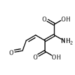 CAS 登录号：16597-58-3， (2Z)-2-氨基-3-[(1Z)-3-氧代-1-丙烯-1-基]-2-丁烯二酸