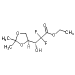 CAS 登录号：166376-98-3， 乙基2-脱氧-2,2-二氟-4,5-O-异亚丙基-L-苏式-戊酮酸酯