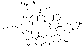 CAS 登录号：167095-71-8， L-组氨酰-L-脯氨酰-L-亮氨酰-L-谷氨酰胺酰-L-赖氨酰-L-苏氨酰-L-酪氨酸