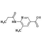 CAS 登录号：167626-92-8， 5-甲基-6-(丙酰基氨基)烟酸
