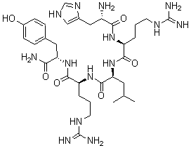 CAS 登录号：168916-68-5， L-组氨酰-L-精氨酰-L-亮氨酰-L-精氨酰-L-酪氨酰胺