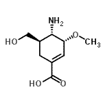 CAS#: 169139-95-1, (3R,4S,5R)-4-Amino-5-(Hydroxymethyl)-3-Methoxy-1-Cyclohexene-1-Carboxylic Acid