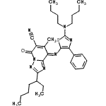 CAS#: 169324-83-8, (8E)-8-{[2-(Dibutylamino)-4-Phenyl-1,3-Thiazol-5-Yl]Imino}-2-(3-Heptanyl)-7-Methyl-5-Oxo-5,8-Dihydro[1,2,4]Triazolo[1,5-a]Pyridine-6-Carbonitrile