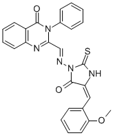 CAS#: 169471-15-2, 2-[(E)-[(4E)-4-[(2-Methoxyphenyl)Methylidene]-5-Oxo-2-Sulfanylideneimidazolidin-1-Yl]Iminomethyl]-3-Phenylquinazolin-4-One