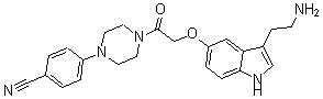 CAS 登录号：170912-52-4， 4-[4-[2-[[3-(2-氨基乙基)-1H-吲哚-5-基]氧基]乙酰基]-1-哌嗪基]-苯甲腈