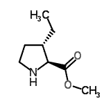 CAS 登录号：171232-78-3， 甲基(3S)-3-乙基-L-脯氨酸酯