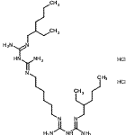 CAS#: 1715-30-6, N1,N14-Bis(2-ethylhexyl)-3,12-diimino-2,4,11,13-Tetraazatetradecanediimidamide hydrochloride (1:2)
