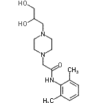 CAS 登录号：172430-46-5， 2-[4-(2,3-二羟基丙基)-1-哌嗪基]-N-(2,6-二甲基苯基)乙酰胺