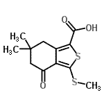 CAS#: 172516-41-5, 6,6-Dimethyl-3-(Methylsulfanyl)-4-Oxo-4,5,6,7-Tetrahydro-2-Benzothiophene-1-Carboxylic Acid