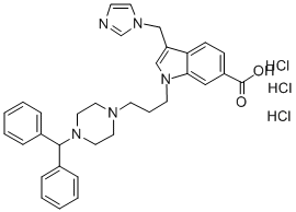 CAS#: 172544-75-1, 1-[3-[4-[Di(Phenyl)Methyl]Piperazin-1-Yl]Propyl]-3-(Imidazol-1-Ylmethyl)Indole-6-Carboxylic Acid