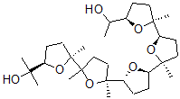 CAS#: 172670-58-5, 2-[(2R,5S)-5-[(5S)-5-[(2R,5R)-5-[(2S,5R)-5-[(2S,5R)-5-(1-Hydroxyethyl)-2-Methyloxolan-2-Yl]-2-Methyloxolan-2-Yl]Oxolan-2-Yl]-2,5-Dimethyloxolan-2-Yl]-5-Methyloxolan-2-Yl]Propan-2-Ol