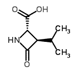 CAS 登录号：172697-24-4， (2S,3R)-3-异丙基-4-氧代-2-吖丁啶羧酸
