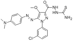 CAS#: 172701-55-2, N-Carbamothioylimino-1-(3-Chlorophenyl)-5-[2-(4-Dimethylaminophenyl)Hydrazinyl]-4-Methoxypyrazole-3-Carboxamide