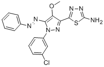 CAS#: 172701-59-6, 5-[1-(3-Chlorophenyl)-4-Methoxy-5-Phenyldiazenylpyrazol-3-Yl]-1,3,4-Thiadiazol-2-Amine