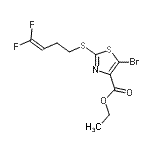 CAS 登录号：172933-16-3， 乙基5-溴-2-[(4,4-二氟-3-丁烯-1-基)硫基]-1,3-噻唑-4-羧酸酯