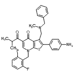 CAS#: 174072-26-5, 2-(4-Aminophenyl)-3-{[Benzyl(Methyl)Amino]Methyl}-7-(2,6-Difluorobenzyl)-5-Isobutyrylthieno[2,3-b]Pyridin-4(7H)-One