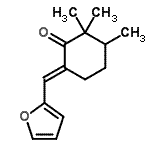CAS 登录号：17429-55-9， (6E)-6-(2-呋喃基亚甲基)-2,2,3-三甲基环己酮