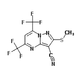 CAS 登录号：174842-35-4， 2-(甲硫基)-5,7-二(三氟甲基)吡唑并[1,5-a]嘧啶-3-甲腈