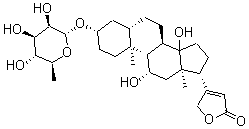 CAS#: 17489-40-6, 3-((6-Deoxy-alpha-L-mannopyranosyl)oxy)-11,14-dihydroxycard-20(22)-enolide