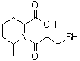 CAS 登录号：174909-66-1， 6-甲基-1-(3-硫基丙酰)-2-哌啶羧酸