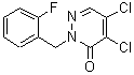 CAS 登录号：175135-46-3， 4,5-二氯-2-(2-氟苄基)-3(2H)-哒嗪酮