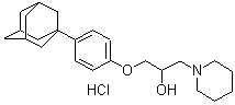 CAS#: 175136-32-0, alpha-[(4-Tricyclo[3.3.1.1(3,7)]Dec-1-Ylphenoxy)Methyl]-1-Piperidineethanol Hydrochloride (1:1)