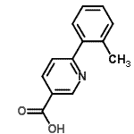CAS 登录号：175153-32-9， 6-(O-甲苯基)吡啶-3-羧酸