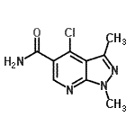 CAS#: 175201-98-6, 4-Chloro-1,3-Dimethyl-1H-Pyrazolo[3,4-b]Pyridine-5-Carboxamide