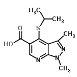 CAS#: 175202-33-2, 4-(Isopropylsulfanyl)-1,3-Dimethyl-1H-Pyrazolo[3,4-b]Pyridine-5-Carboxylic Acid