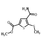 CAS 登录号：175202-61-6， 甲基4-氨基甲酰-5-(甲硫基)-2-噻吩羧酸酯