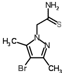 CAS 登录号：175202-68-3， 2-(4-溴-3,5-二甲基-1H-吡唑-1-基)硫代乙酰胺
