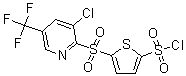 CAS 登录号：175203-00-6， 5-[3-氯-5-(三氟甲基)吡啶-2-基磺酰基]噻吩-2-磺酰氯