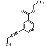 CAS 登录号：175203-66-4， 乙基5-(3-羟基-1-丙炔-1-基)烟酸酯