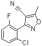 CAS 登录号：175204-41-8， 3-(2-氯-6-氟苯基)-5-甲基-1,2-恶唑-4-甲腈