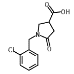 CAS 登录号：175205-45-5， 1-(2-氯苄基)-5-氧代-3-吡咯烷羧酸