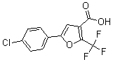 CAS 登录号：175276-60-5， 5-(4-氯苯基)-2-(三氟甲基)-3-呋喃羧酸