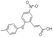 CAS#: 175278-45-2, 3-[2-[(4-Methylphenyl)Thio]-5-Nitrophenyl]-2-Propenoic Acid