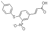 CAS 登录号：175278-50-9， 3-[4-[(4-甲基苯基)硫代]-3-硝基苯基]-2-丙烯酸