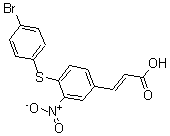 CAS 登录号：175278-55-4， 3-[4-[(4-溴苯基)硫代]-3-硝基苯基]-2-丙烯酸