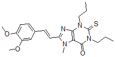 CAS#: 175675-60-2, 8-[(E)-2-(3,4-Dimethoxyphenyl)Ethenyl]-7-Methyl-1,3-Dipropyl-2-Sulfanylidenepurin-6-One