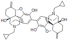 CAS 登录号：176220-84-1， (5alpha)-(5'alpha)-17,17'-二(环丙基甲基)-4,5:4',5'-二环氧-6,6'-二(亚甲基)-(2,2'-联吗喃)-3,3',14,14'-四醇