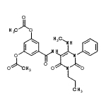 CAS#: 176378-94-2, 5-{[6-(Methylamino)-2,4-Dioxo-1-Phenyl-3-Propyl-1,2,3,4-Tetrahydro-5-Pyrimidinyl]Carbamoyl}-1,3-Phenylene Diacetate