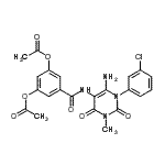CAS#: 176378-99-7, 5-{[6-Amino-1-(3-Chlorophenyl)-3-Methyl-2,4-Dioxo-1,2,3,4-Tetrahydro-5-Pyrimidinyl]Carbamoyl}-1,3-Phenylene Diacetate