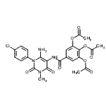 CAS#: 176379-09-2, 5-{[6-Amino-1-(4-Chlorophenyl)-3-Methyl-2,4-Dioxo-1,2,3,4-Tetrahydro-5-Pyrimidinyl]Carbamoyl}Benzene-1,2,3-Triyl Triacetate