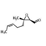 CAS 登录号：176695-89-9， (2R,3S)-3-甲基-3-[(3Z)-3-戊烯-1-基]-2-环氧乙烷甲醛