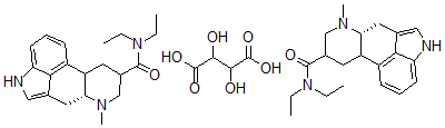 CAS 登录号：17676-08-3， 麦角二乙胺酒石酸盐