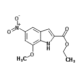 CAS 登录号：176956-21-1， 乙基7-甲氧基-5-硝基-1H-吲哚-2-羧酸酯